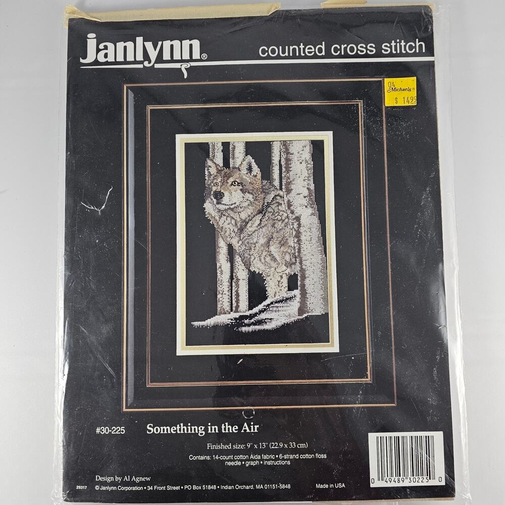 Janlynn Counted Cross Stitch Kit 30-225 Wolf Something in the Air